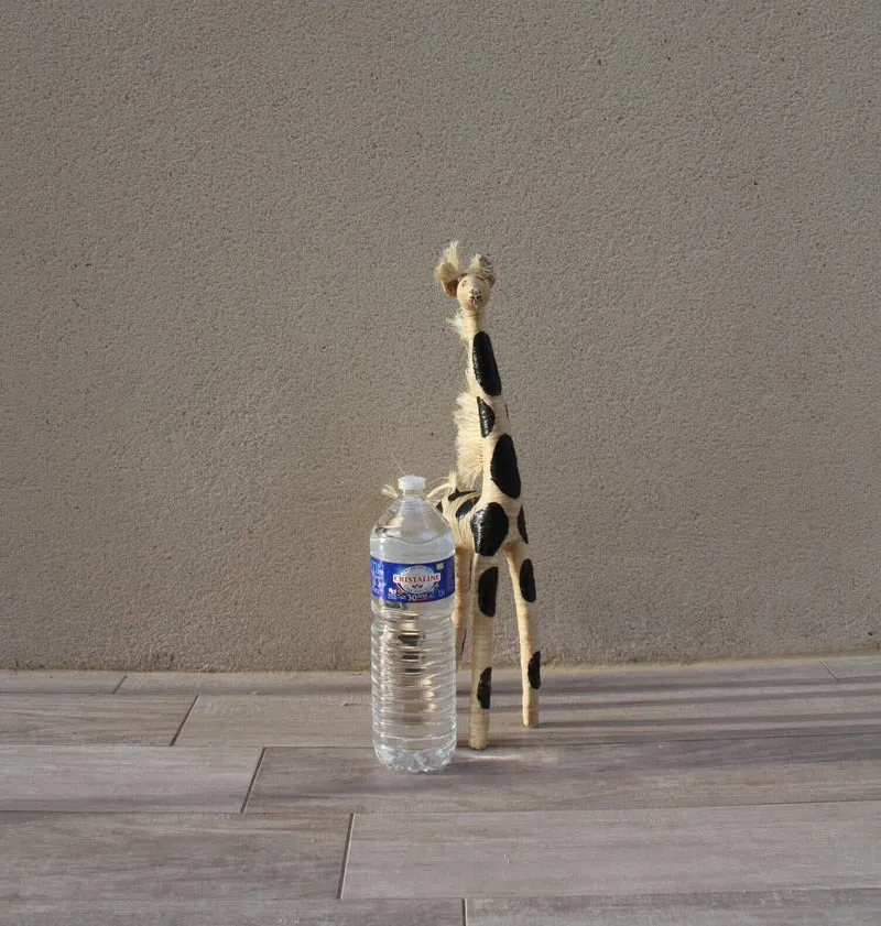 Superbe GIRAFE en RAPHIA - Tressé Main - 6 TAILLES - Artisanat de Madagascar - Décoration Sculpture Statue