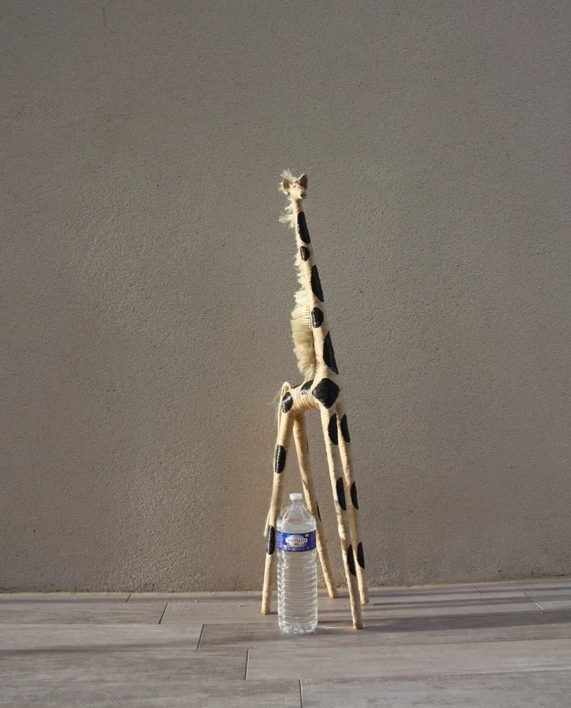 Superbe GIRAFE en RAPHIA - Tressé Main - 6 TAILLES - Artisanat de Madagascar - Décoration Sculpture Statue