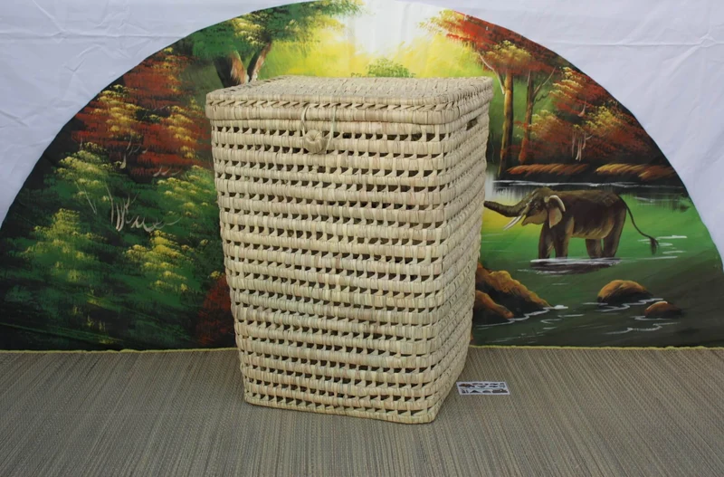 GRAND Panier à linge - Tressé en Palmier - 3 TAILLES au choix - 100% NATUREL -