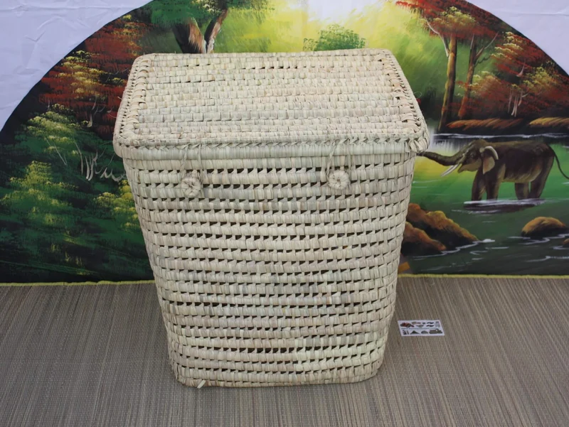 GRAND Panier à linge - Tressé en Palmier - 3 TAILLES au choix - 100% NATUREL -
