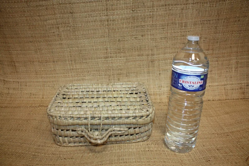 PANIER VALISETTE - Anses & Fermeture NATURELLE - Tressé Main - Valise enfant naissance bébé -