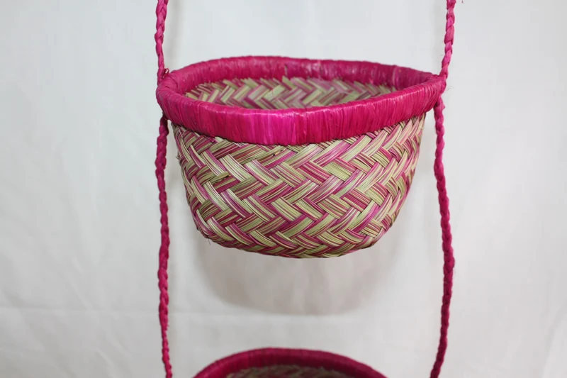 3 pots paniers suspendus Porte plantes , Porte épices , Petit paniers de rangement SUPERBE DECO - aravola osier rotin