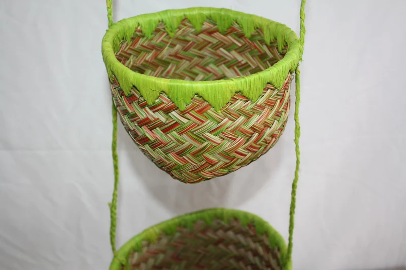 3 pots paniers suspendus Porte plantes , Porte épices , Petit paniers de rangement SUPERBE DECO - aravola osier rotin