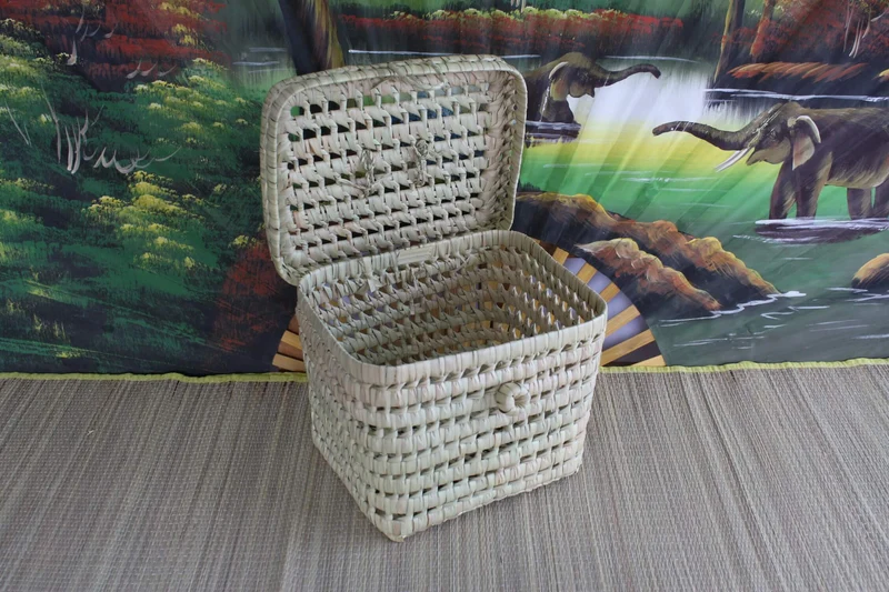 Petite Malle Tressée ou Coffre de rangement enfant / bébé - Vanity Corbeille Bac Jouets - Rotin Osier