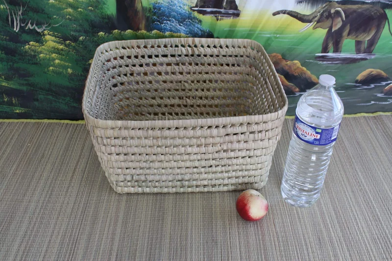 Corbeille de rangement Bac tressé déco bohème - malle coffre linge jouets - Rotin Osier Paille - ARTISANAL -