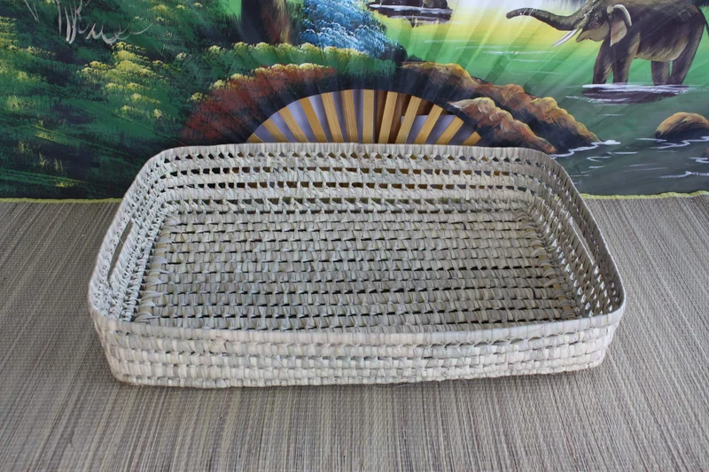 Panier à Langer RECTANGLE - Plan à langer BéBé - Tressé en Palmier Doum - 100% NATUREL & TENDANCE -
