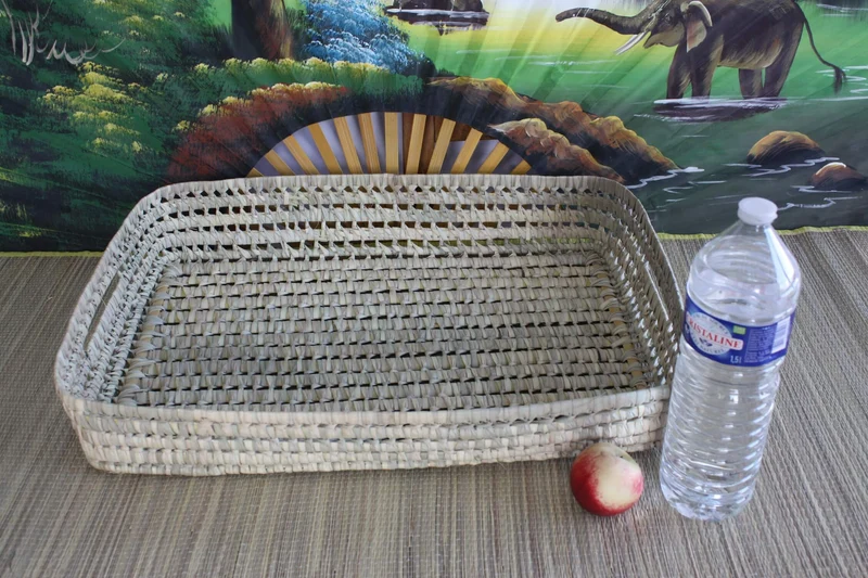 Panier à Langer RECTANGLE - Plan à langer BéBé - Tressé en Palmier Doum - 100% NATUREL & TENDANCE -