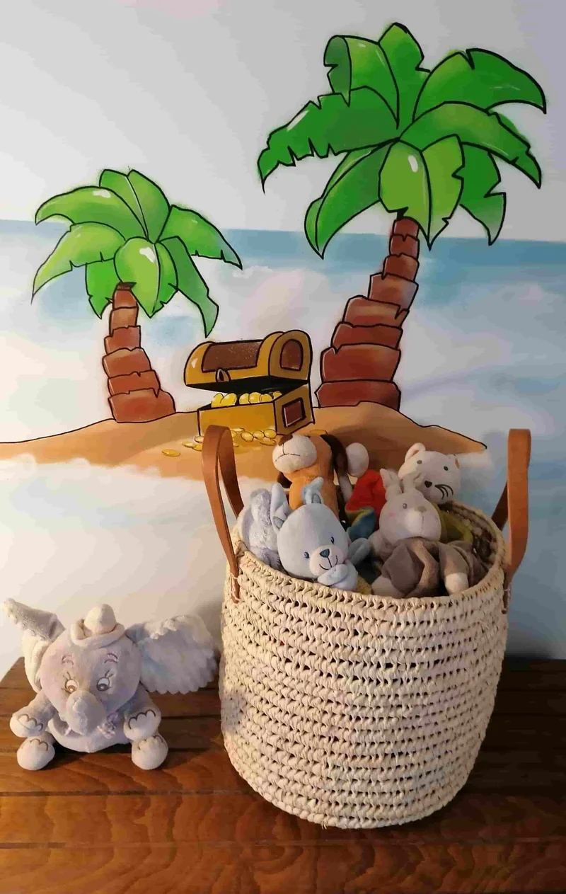Bac Corbeille Coffre de rangement - Pour doudous, jouets... 3 TAILLES AU CHOIX