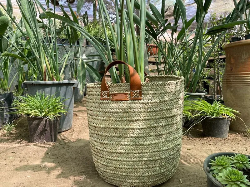 Panier cache pot plantes / fleurs - Corbeille Bac Coffre - 4 TAILLES au CHOIX - cuir osier rotin paille
