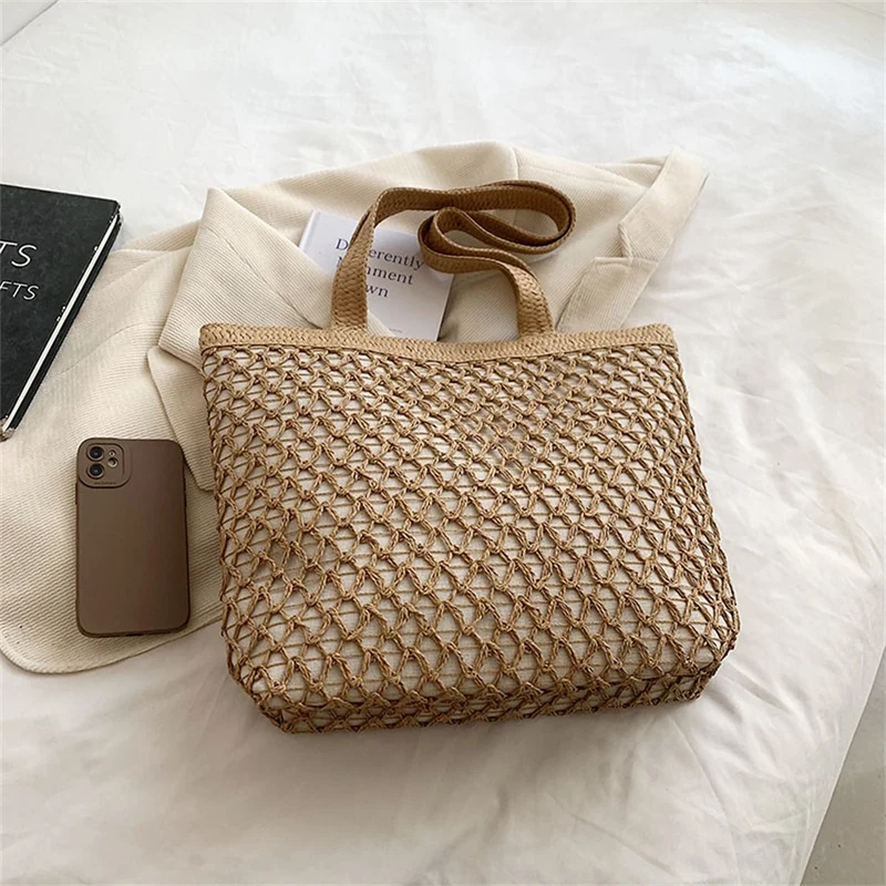 Sac à main en tissage avec fermeture éclair pour femmes