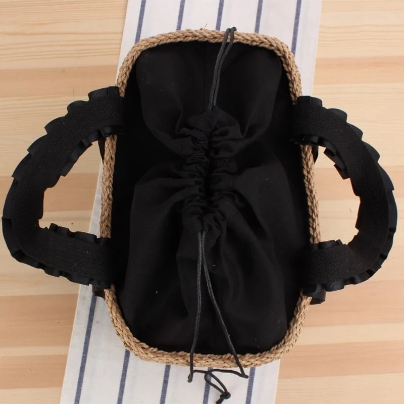 Sac à main d’été en paille tissée pour femmes