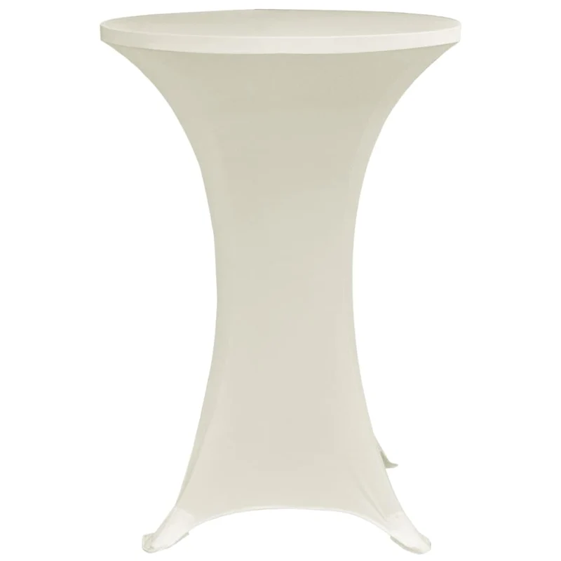 Housses élastiques de table Ø 70 cm Crème 4 pièces DEC022512