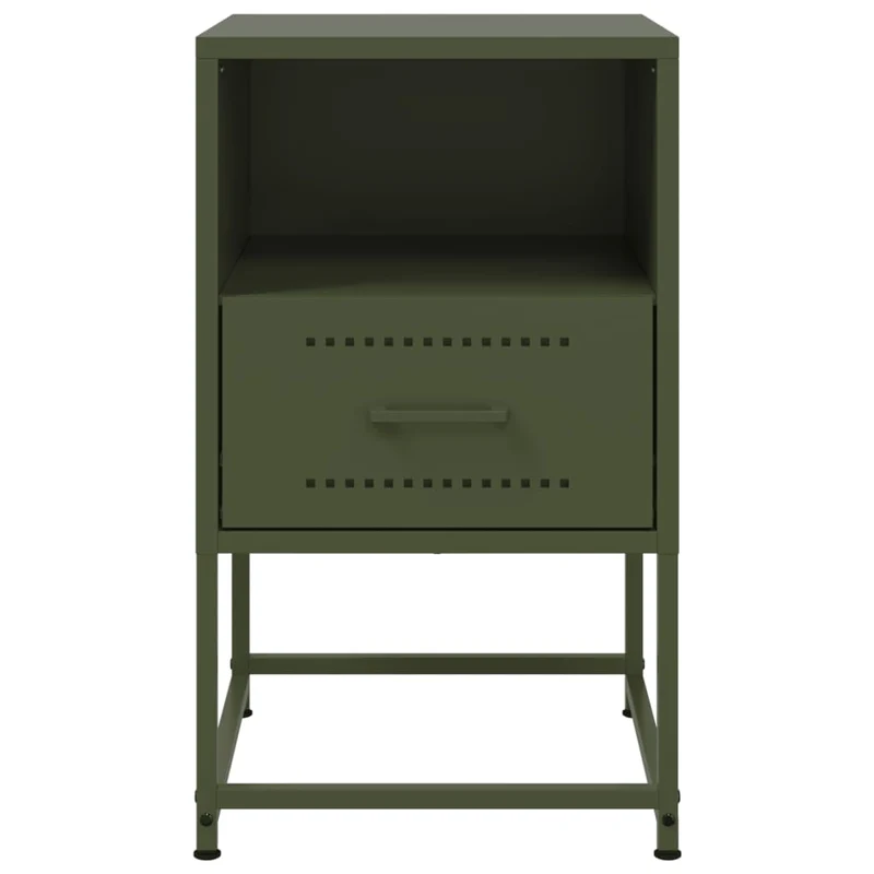 Lot de 2 tables de chevet avec tiroir 36 x 39 x 60,5 cm acier vert DEC035770