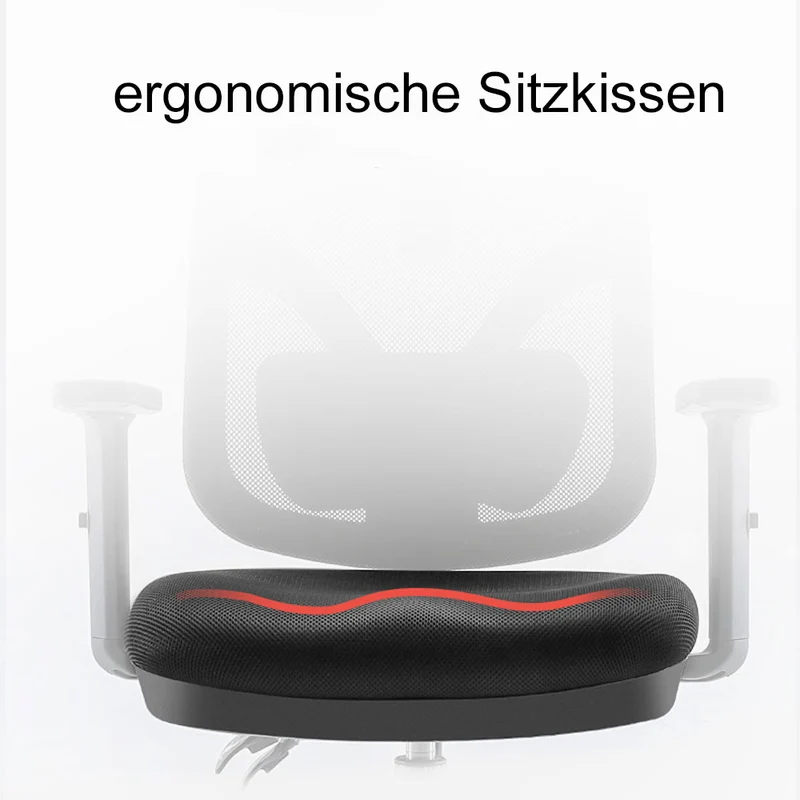 Fauteuil de bureau avec support lombaire et accoudoirs réglables en maille noir 04_0006223