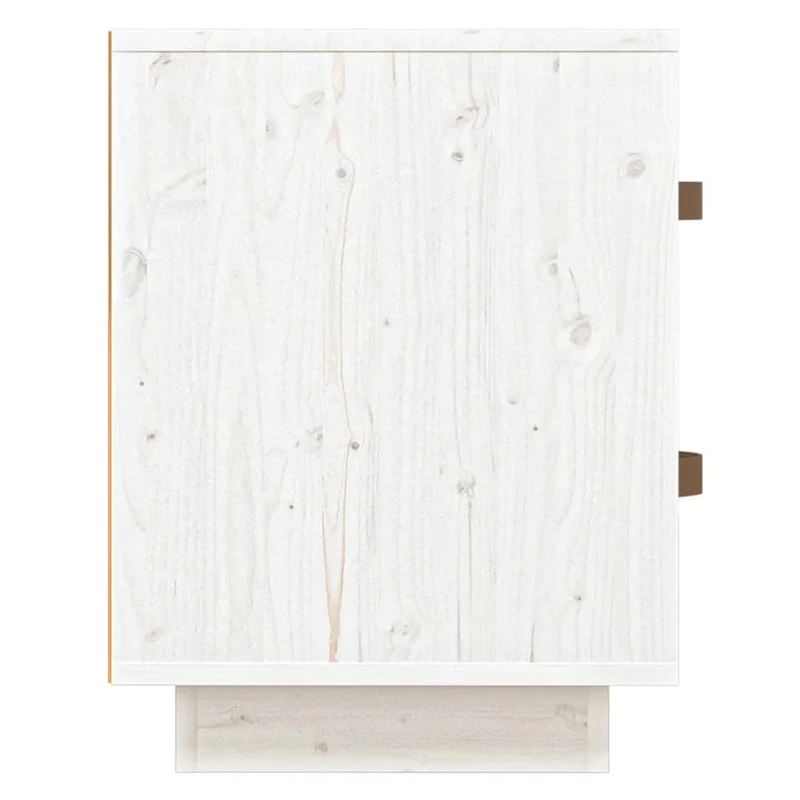 Table de chevet avec deux tiroirs 40 x 34 x 45 cm bois de pin blanc DEC036210