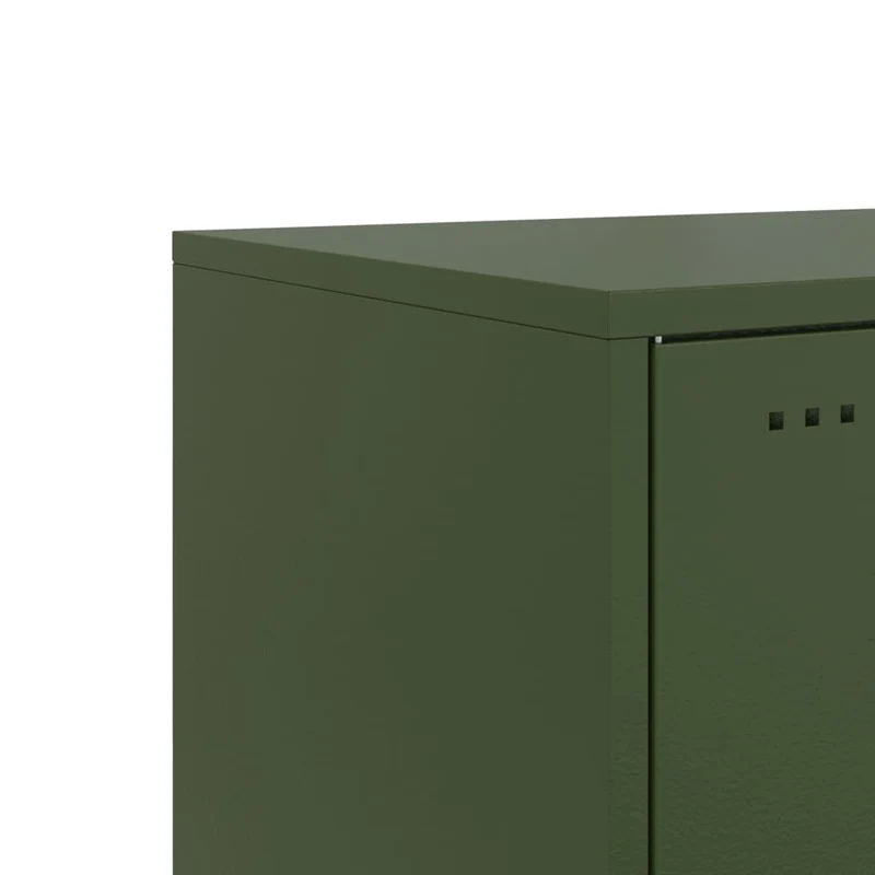 Lot de 2 tables de chevet avec 3 tiroirs 36 x 39 x 78 cm acier vert DEC035774