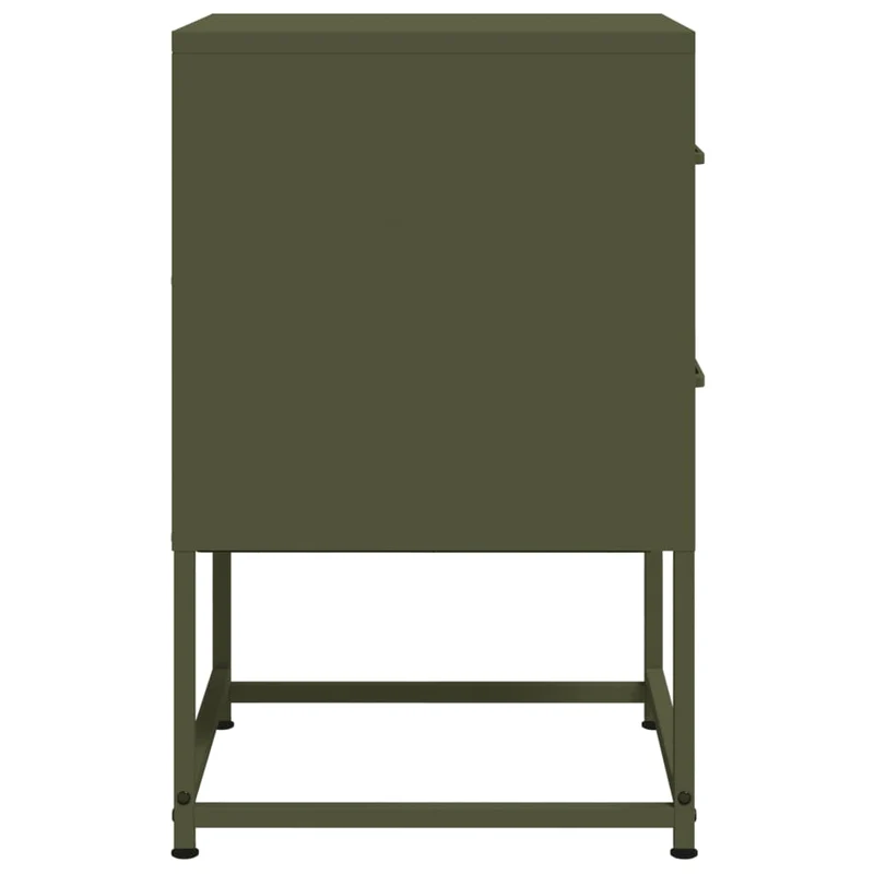 Lot de 2 tables de chevet avec deux tiroirs 36 x 39 x 60,5 cm acier vert DEC035771