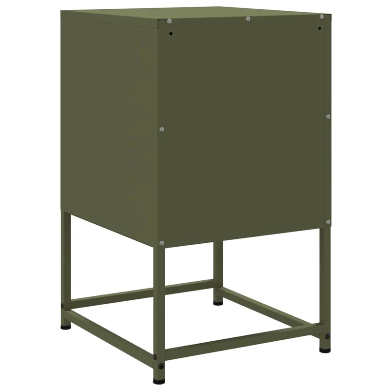 Lot de 2 tables de chevet avec deux tiroirs 36 x 39 x 60,5 cm acier vert DEC035771