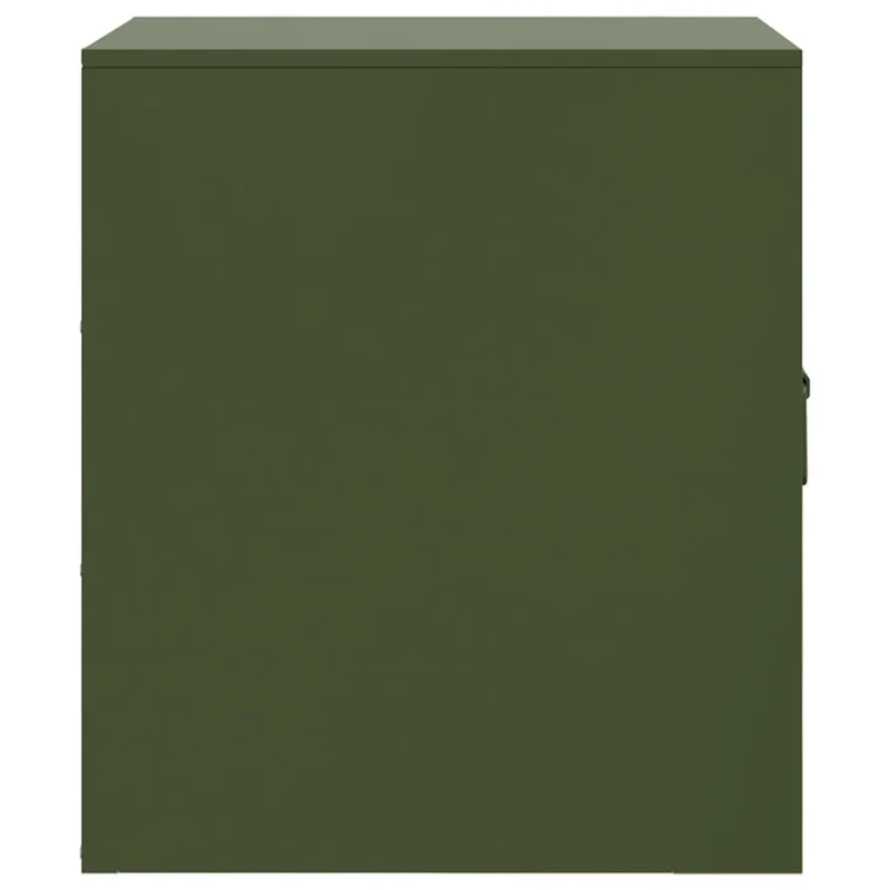 Lot de 2 tables de chevet avec compartiment avec porte 34,5 x 39 x 44 cm acier vert DEC035758