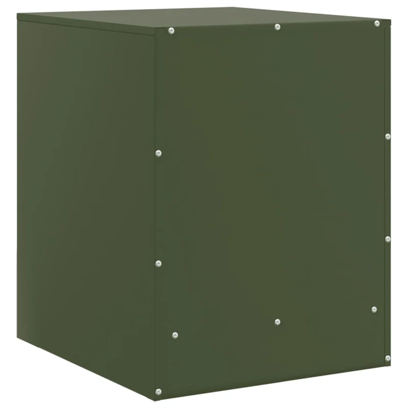 Lot de 2 tables de chevet avec compartiment avec porte 34,5 x 39 x 44 cm acier vert DEC035758