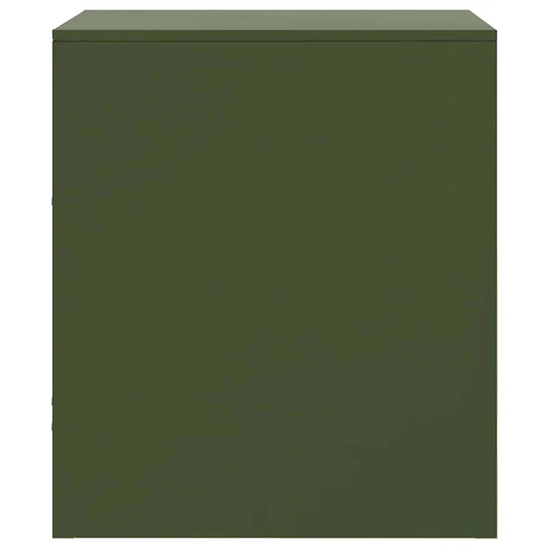 Lot de 2 tables de chevet avec tiroir et compartiment ouvert 34,5 x 39 x 44 cm acier vert DEC035757