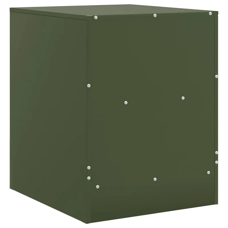 Lot de 2 tables de chevet avec tiroir et compartiment ouvert 34,5 x 39 x 44 cm acier vert DEC035757