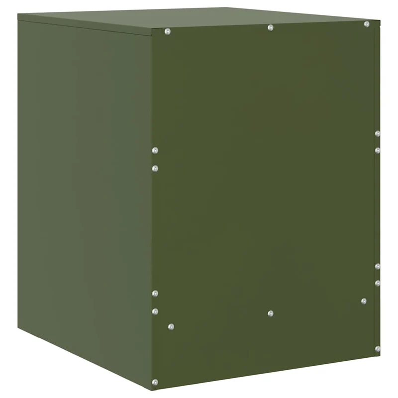 Lot de 2 tables de chevet avec deux tiroirs 34,5 x 39 x 44 cm acier vert DEC035755