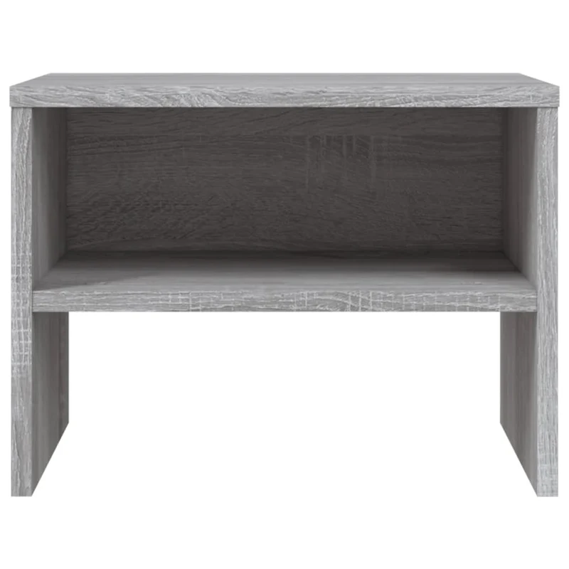 Table de chevet avec étagère 40 x 30 x 30 cm bois d'ingénierie gris DEC034596