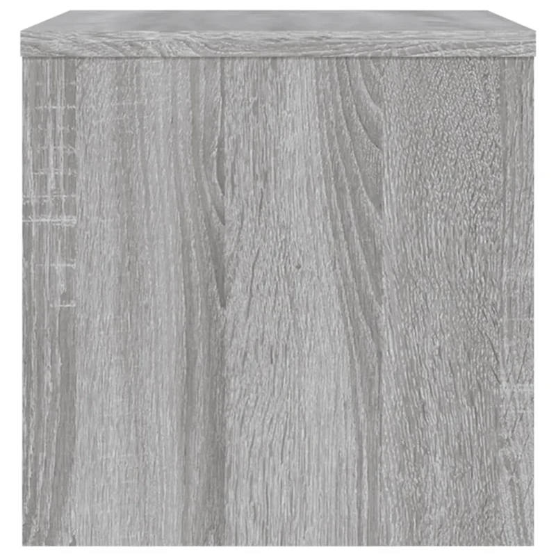 Table de chevet avec étagère 40 x 30 x 30 cm bois d'ingénierie gris DEC034596