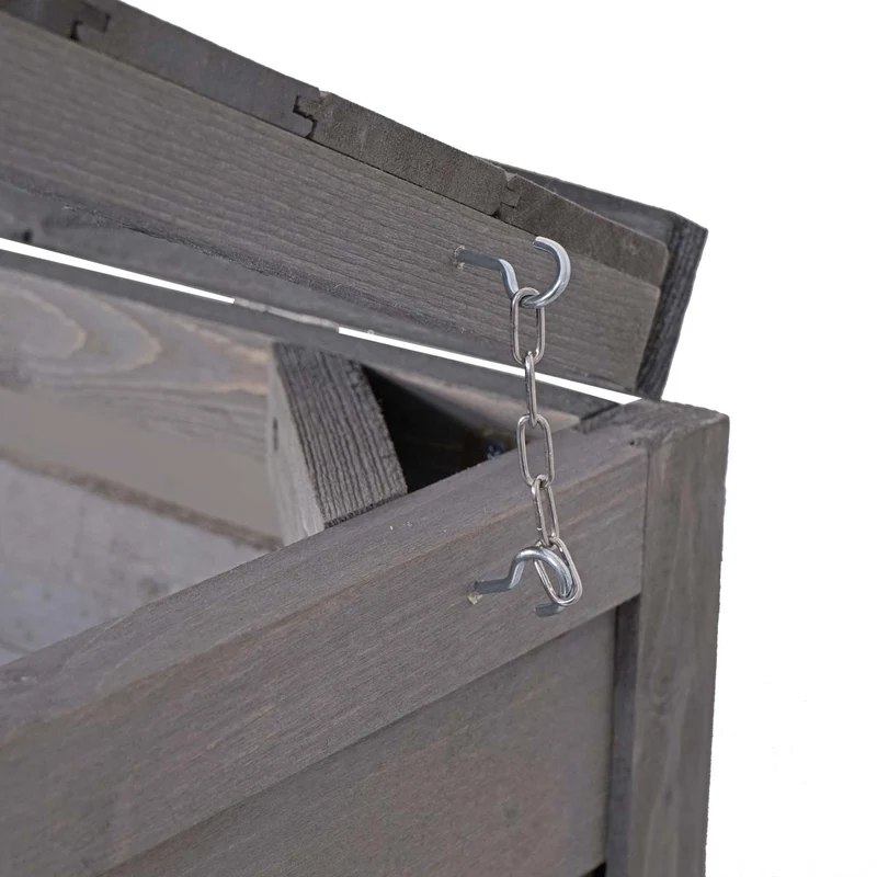 Abris poubelles convient pour deux bacs normaux ou un grand bac 126 x 80 x 98 cm bois mvg gris anthracite 04_0007001