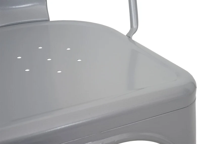 Lot de 2 tabourets de bar avec dossier et repose-pieds en métal gris design industriel 04_0007452