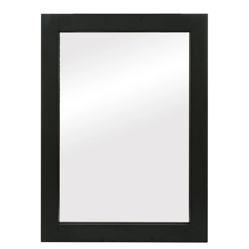 Miroir mural de salle de bain 72 x 52 cm en MDF noir 04_0007887