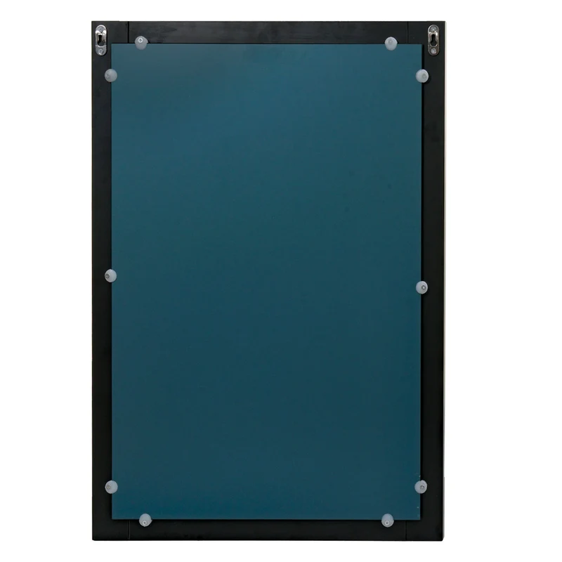 Miroir mural de salle de bain 72 x 52 cm en MDF noir 04_0007887