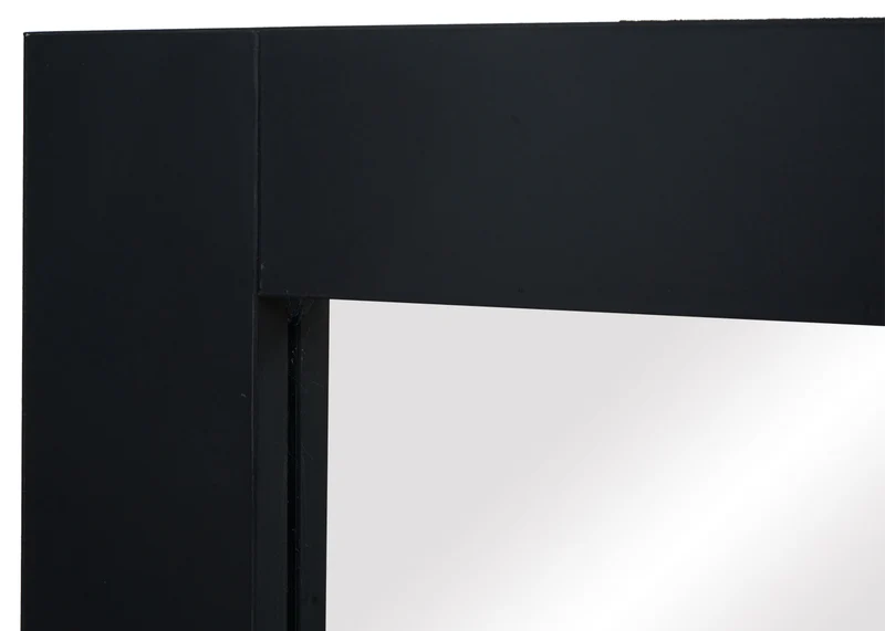 Miroir mural de salle de bain 72 x 52 cm en MDF noir 04_0007887