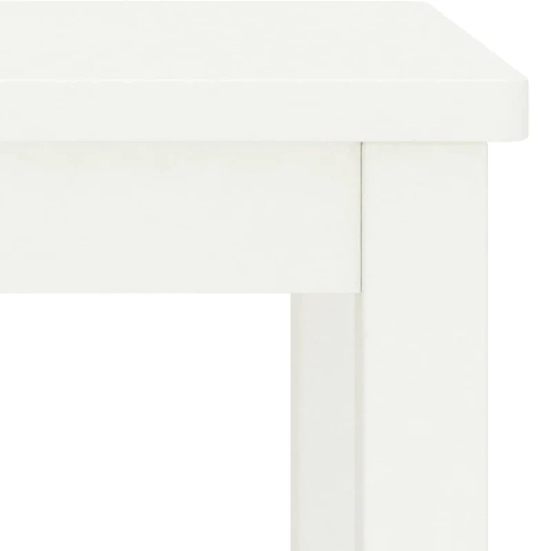 Table de chevet avec étagère 35 x 30 x 47 cm bois de pin blanc DEC033297