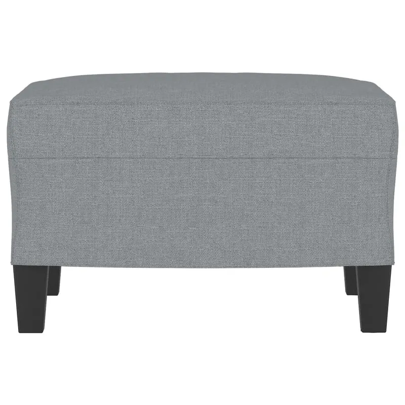 Repose-pieds tabouret bout de canapé 60 x 50 x 41 cm tissu gris DEC030229
