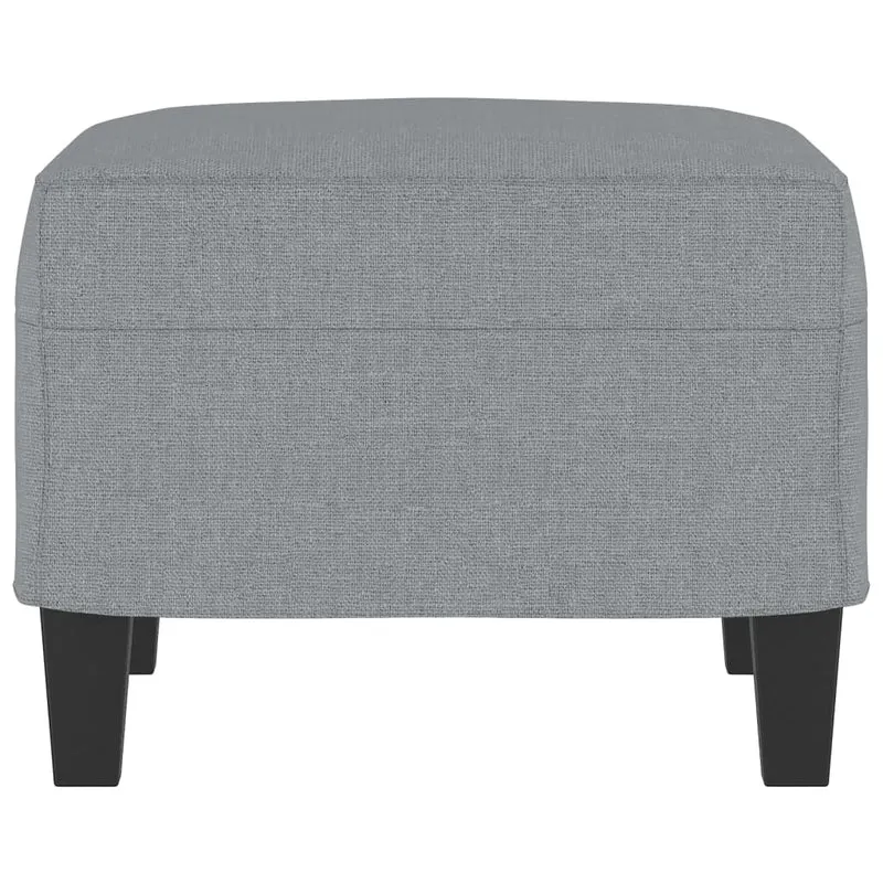 Repose-pieds tabouret bout de canapé 60 x 50 x 41 cm tissu gris DEC030229