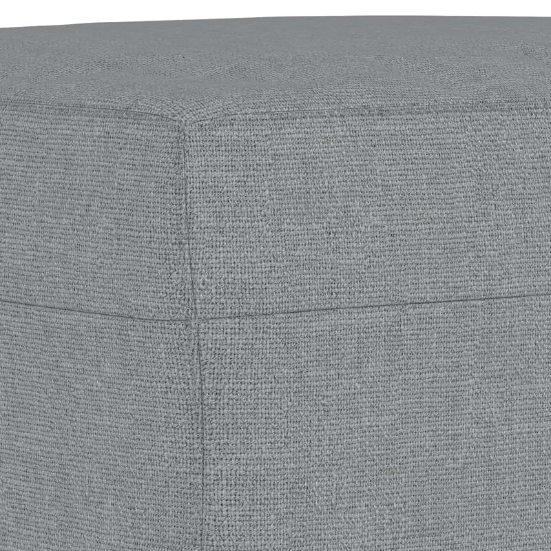 Repose-pieds tabouret bout de canapé 60 x 50 x 41 cm tissu gris DEC030229