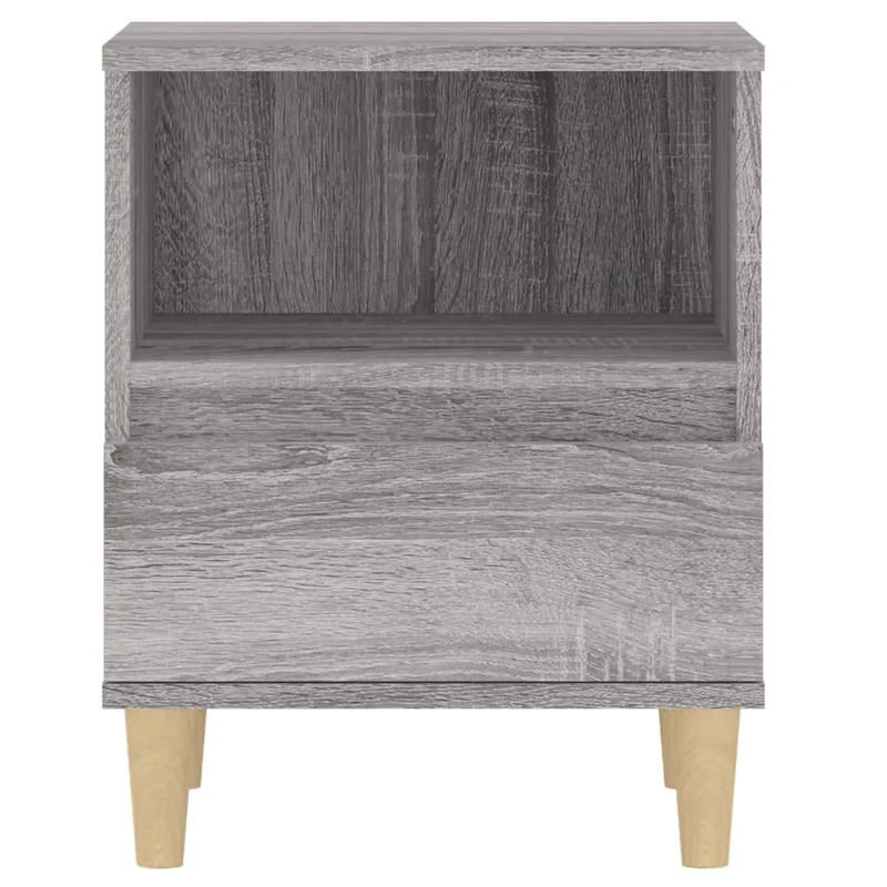 Table de chevet avec compartiment et tiroir 40 x 35 x 50 cm bois d'ingénierie gris DEC034619