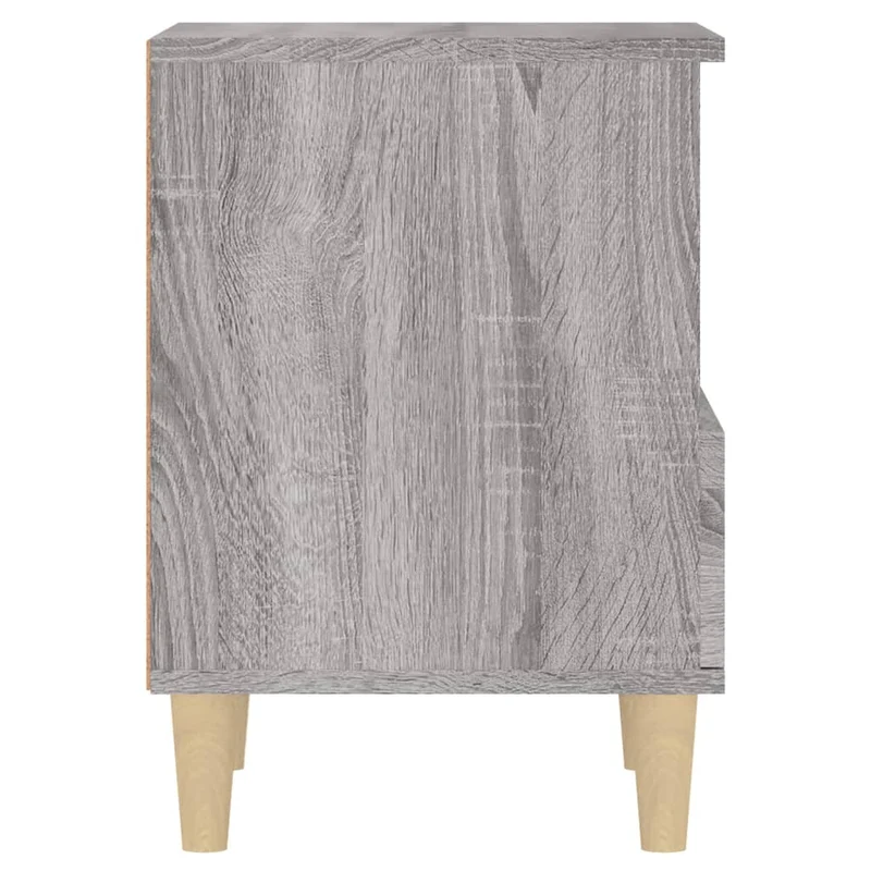 Table de chevet avec compartiment et tiroir 40 x 35 x 50 cm bois d'ingénierie gris DEC034619