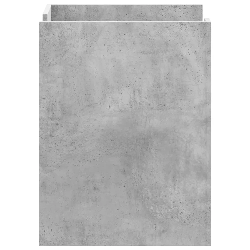 Table de chevet avec 3 étagères 45 x 50 x 65 cm bois d'ingénierie gris DEC034047
