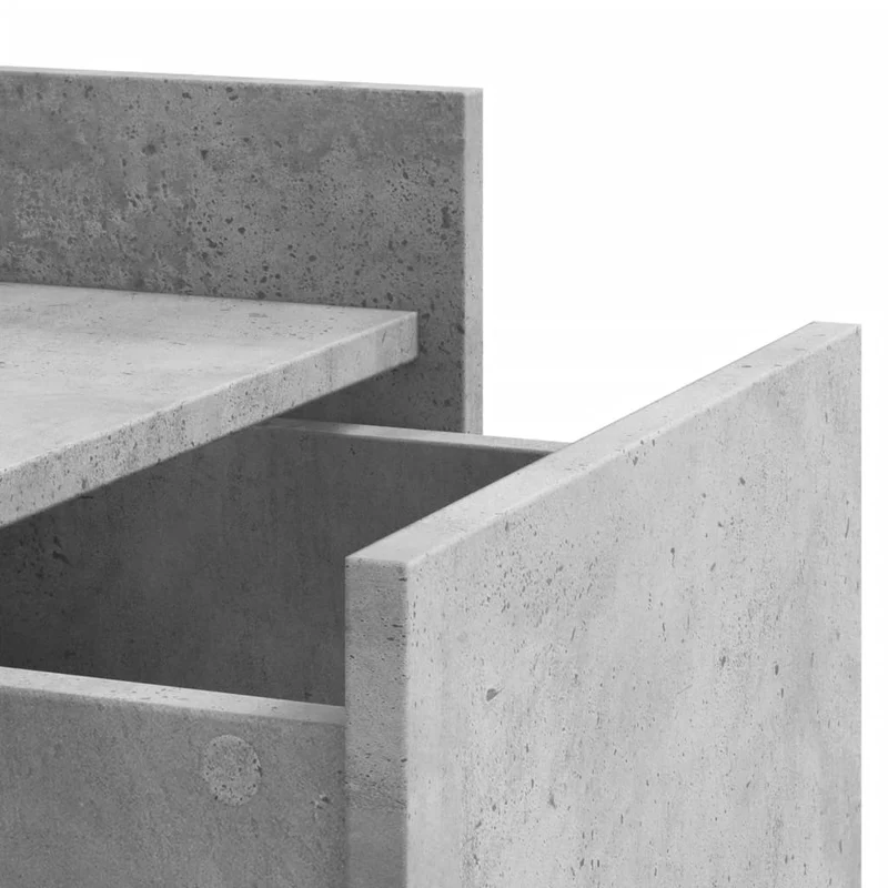 Table de chevet avec 3 étagères 45 x 50 x 65 cm bois d'ingénierie gris DEC034047