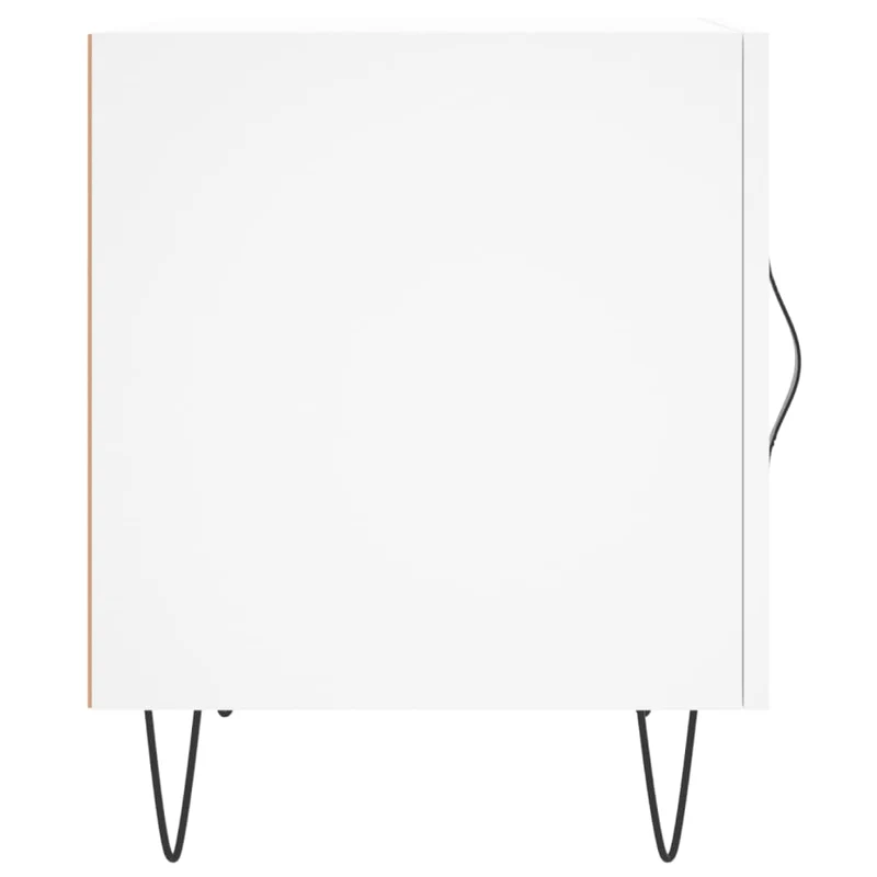 Table de chevet avec compartiment avec porte 40 x 40 x 50 cm bois d’ingénierie blanc DEC033393