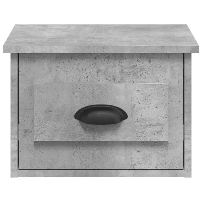 Table de chevet murale avec tiroirs 50 x 36 x 40 cm bois d'ingénierie gris DEC034304