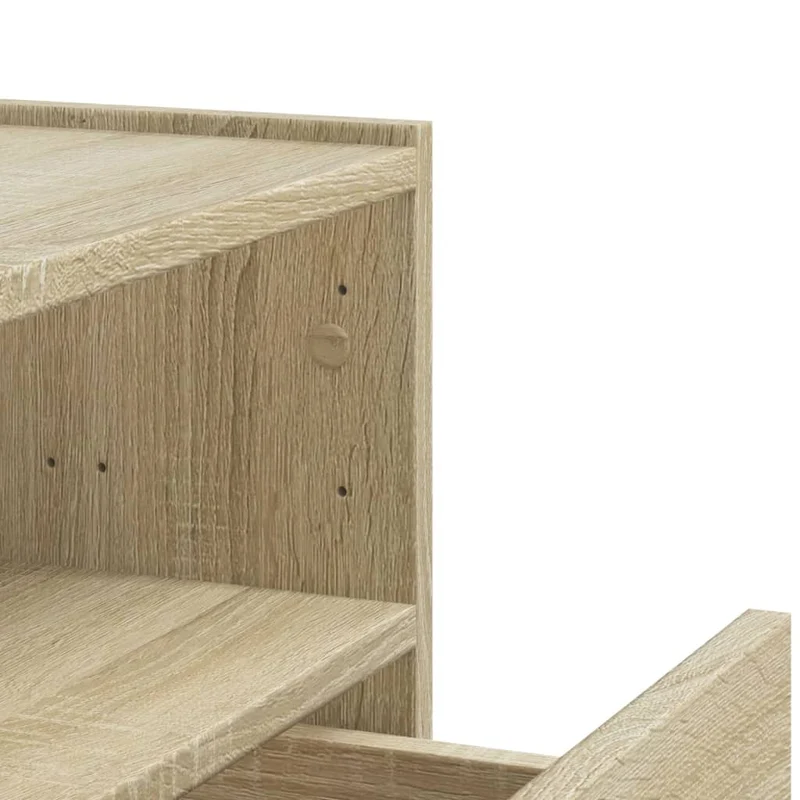 Table de chevet murale avec tiroirs 45 x 30 x 35 cm bois d'ingénierie couleur chêne DEC034288