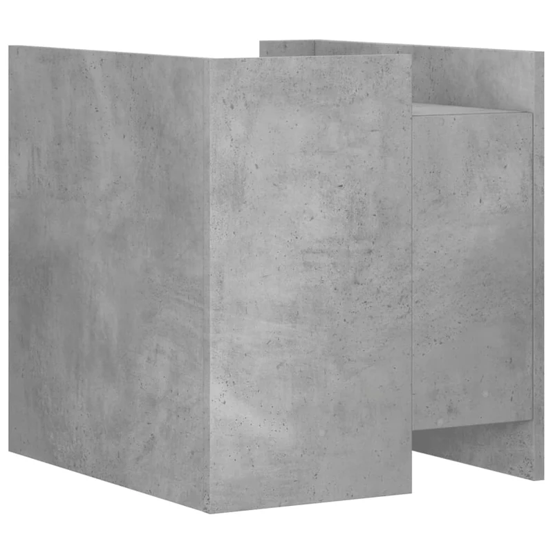 Table de chevet avec compartiment avec porte 45 x 50 x 50 cm bois d’ingénierie gris DEC034046
