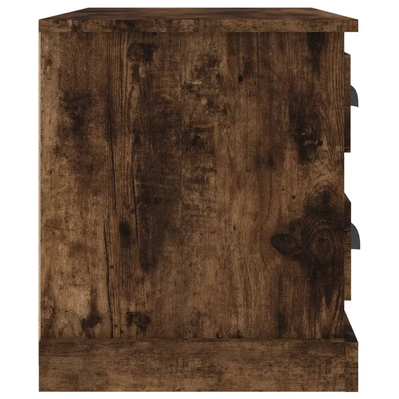 Table de chevet avec compartiment et 2 tiroirs 60 x 39 x 45 cm bois d'ingénierie marron DEC033671