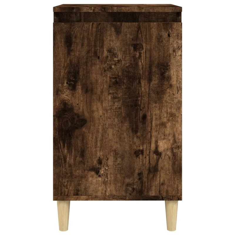 Table de chevet avec compartiment étagères avec porte 40 x 35 x 70 cm bois d'ingénierie marron DEC033605
