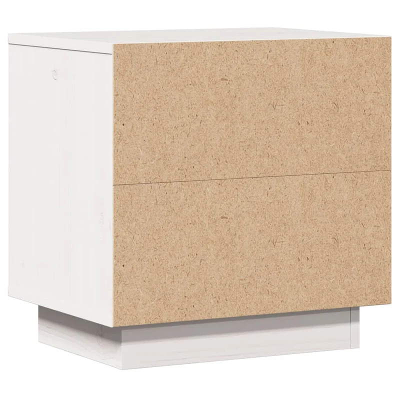 Table de chevet avec compartiment avec porte 40 x 30 x 40 cm bois de pin blanc DEC033336