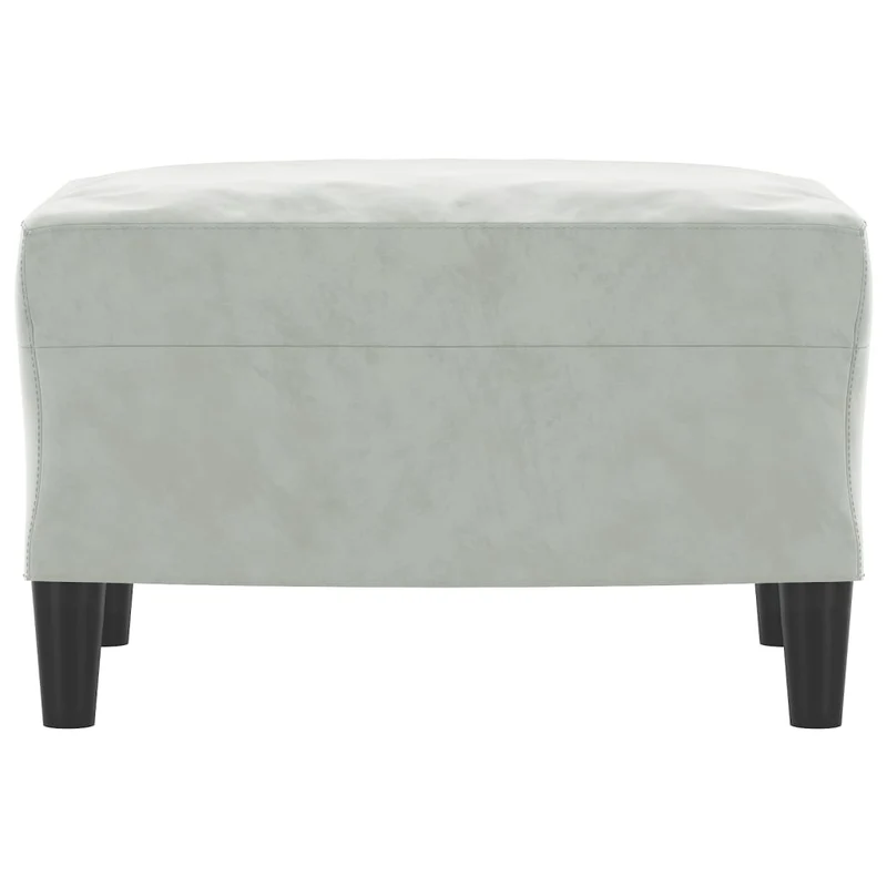 Repose-pieds bout de lit 60 x 50 x 41 cm velours gris DEC030235